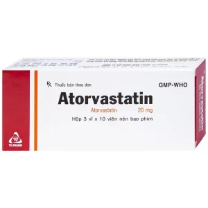 Thuốc Atorvastatin 20mg TV.Pharm