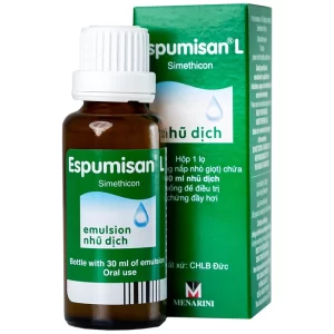 Nhũ dịch Espumisan L Menarini điều trị các triệu chứng chướng bụng, đau bụng