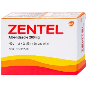 Thuốc Zentel Albendazole 200mg GSK điều trị các loại giun đường ruột nhạy cảm