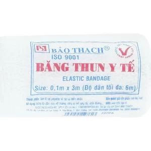 Băng thun y tế Bảo Thạch 0.1m x 3m dùng để băng nén ép cầm máu, cố định khớp