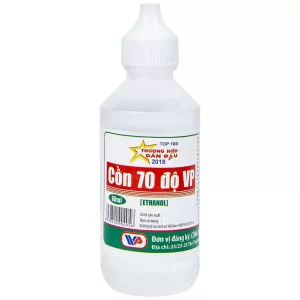 Cồn trắng 70 độ Vĩnh Phúc trắng hỗ trợ sát trùng vết thương (60ml)