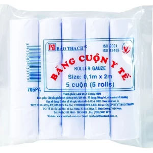 Băng cuộn y tế 0.1m x 2m Bảo Thạch dùng để băng vết thương