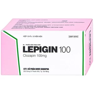 Viên nén Lepigin 100 Danapha điều trị tâm thần phân liệt mãn tính