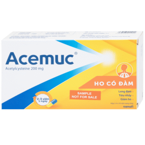 Thuốc Acemuc 200mg Sanofi long đàm, tiêu nhầy, giảm ho