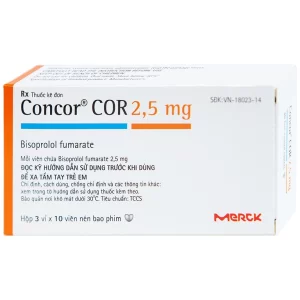 Thuốc Concor Cor 2.5mg Merck điều trị suy tim mãn tính