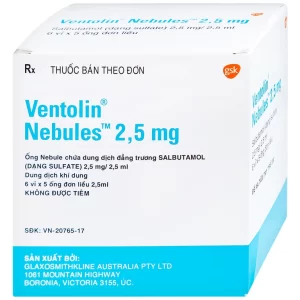 Dung dịch khí dung Ventolin Nebules 2.5mg GSK