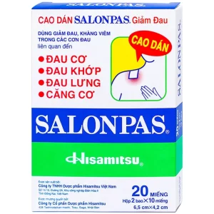 Cao dán Salonpas Hisamitsu giảm đau vai, đau lưng, đau cơ